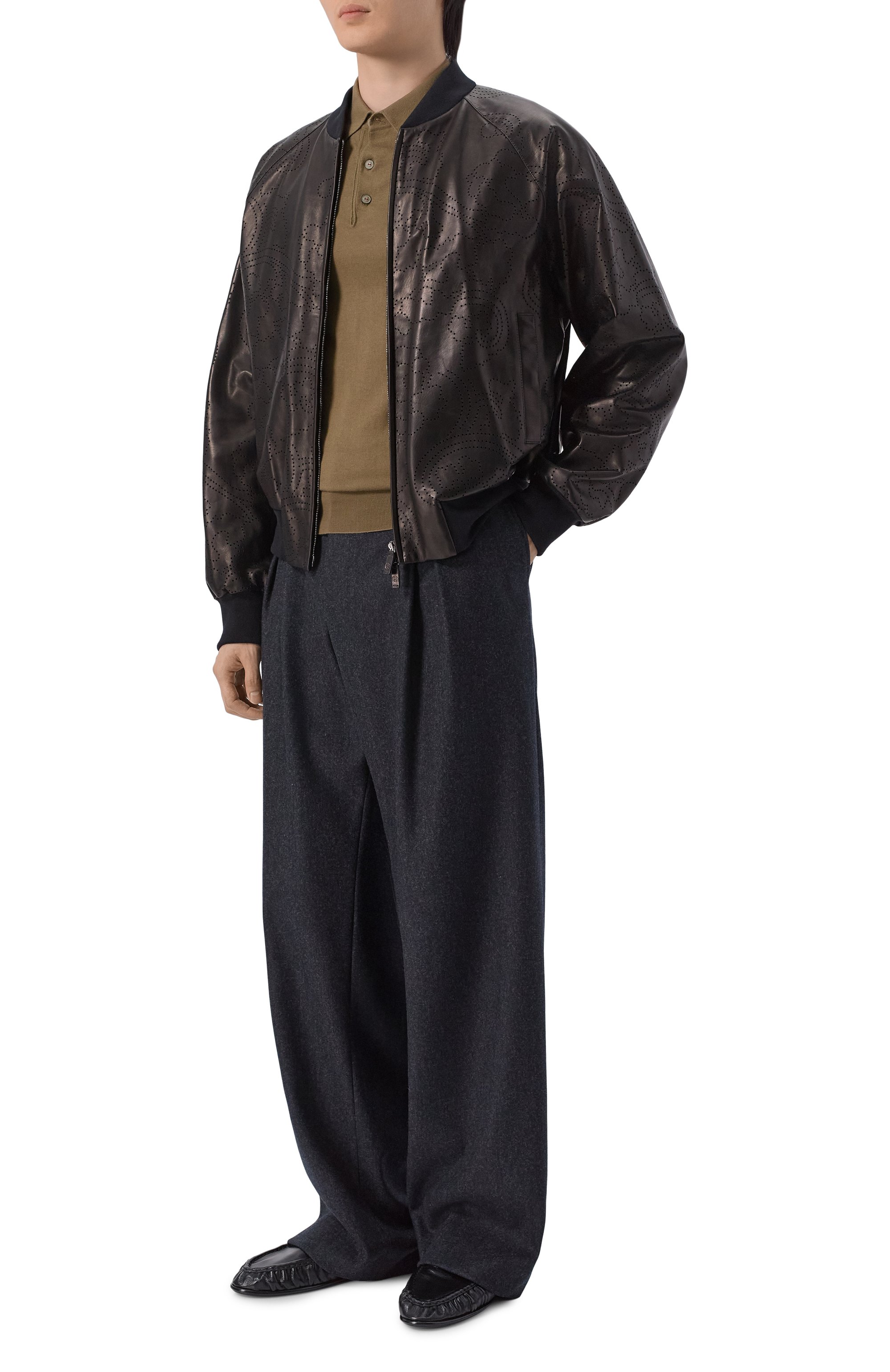 Кожаный бомбер GIORGIO ARMANI, арт. GM003286/AF25013, фото 2