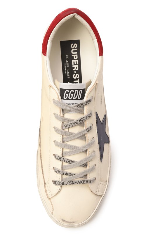 Кожаные кеды Super-Star Golden Goose Deluxe Brand GMF00101.F006839 Кремовый  GMF00101.F006839 Фото 6