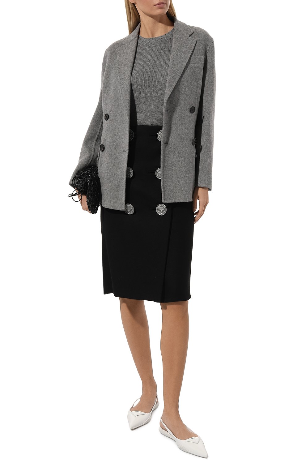 Шерстяная юбка PRADA, арт. P119T-W3Q-F0002-212, фото 2