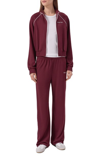 Толстовка SPORTY AND RICH бордового цвета по цене 38600 руб., арт. JA06675326RE45, фото 2 Толстовка SPORTY AND RICH, арт. JA06675326RE45, фото 2