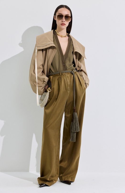 Брюки Dries Van Noten 130967/3278 Хаки  130967/3278 Фото 6