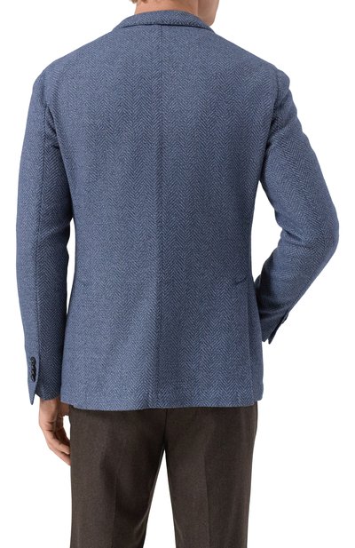 Пиджак из шерсти и хлопка L.B.M. 1911 синего цвета по цене 98550 руб., арт. 2887/55515, фото 5 Пиджак из шерсти и хлопка L.B.M. 1911, арт. 2887/55515, фото 5