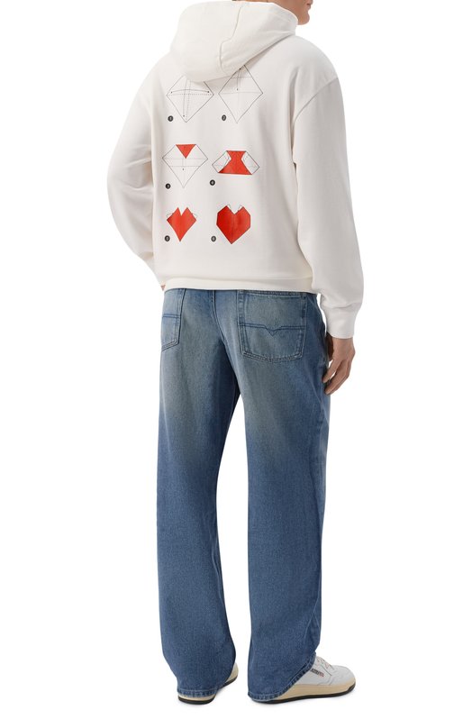 Хлопковое худи HUGO 50554025 Белый  50554025 Фото 2