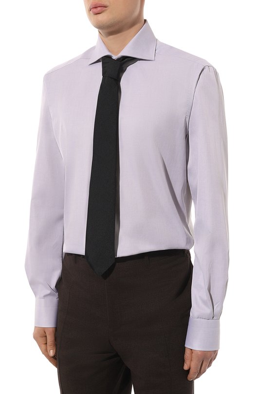 Хлопковая сорочка Kiton UCCH0660706 Сиреневый  UCCH0660706 Фото 3