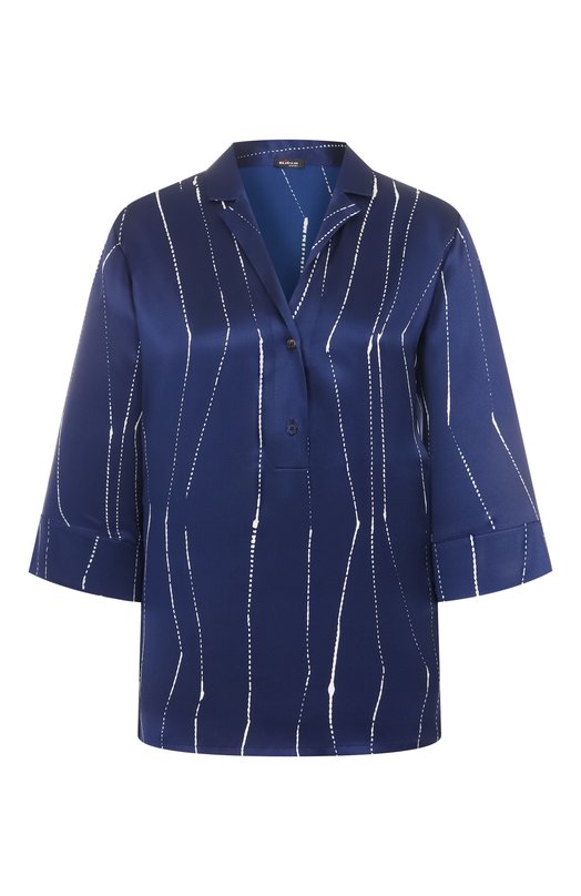 Шелковая блузка Kiton D51411K0873G03 Синий D51411K0873G03