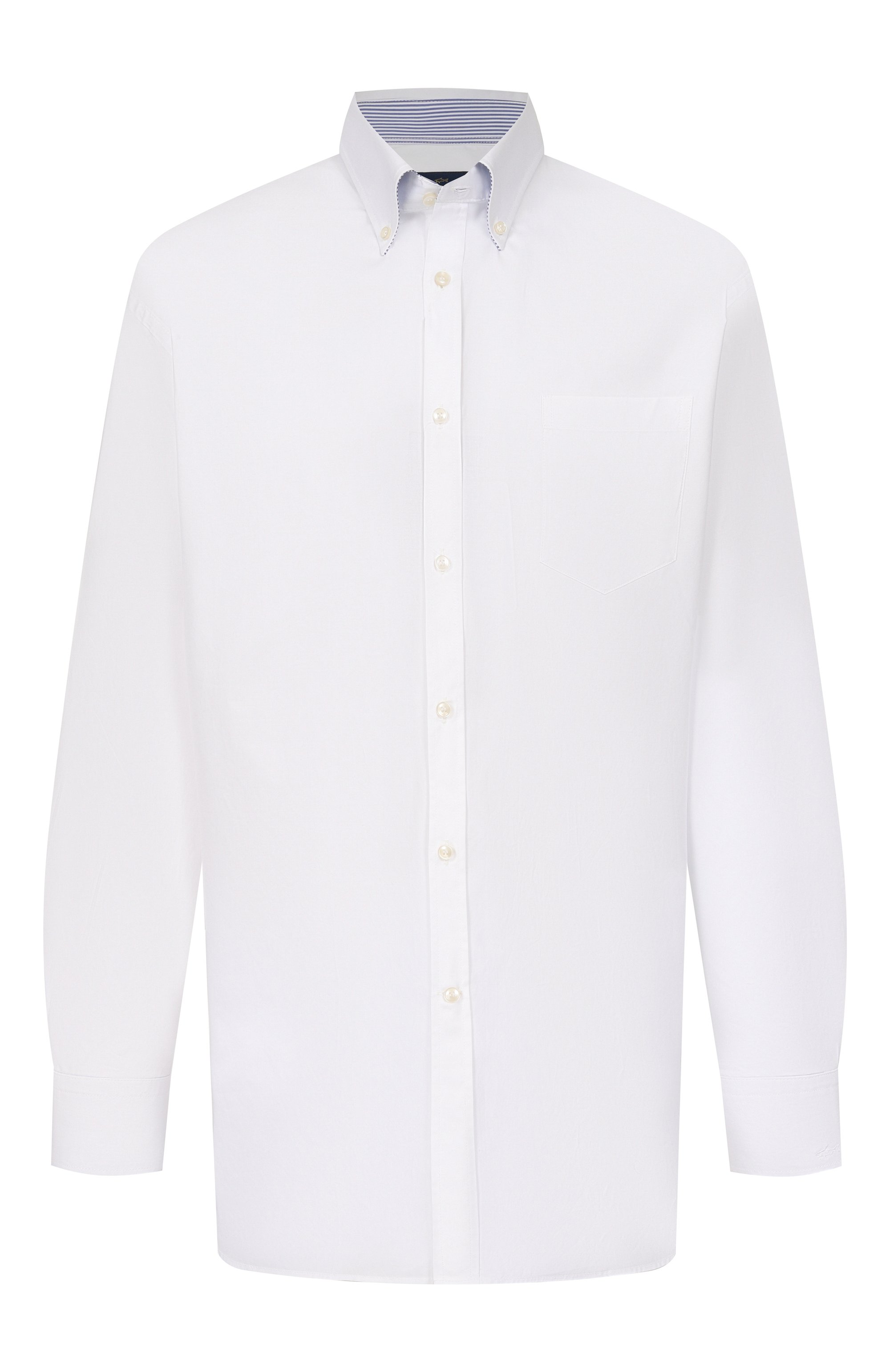 Хлопковая рубашка PAUL&SHARK белого цвета по цене 31250 руб., арт. 26413012R, фото 1 Хлопковая рубашка PAUL&SHARK, арт. 26413012R, фото 1