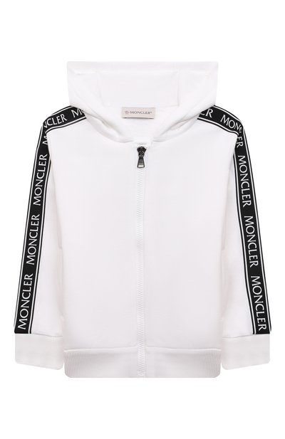 Комплект из толстовки и брюк MONCLER белого цвета по цене 54100 руб., арт. G2-954-8M755-20-809B3/12-14A, фото 2 Комплект из толстовки и брюк MONCLER, арт. G2-954-8M755-20-809B3/12-14A, фото 2