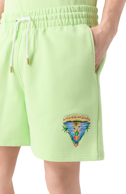 Хлопковые шорты Casablanca M-SP26-JTR-003-09-EX-BC Зелёный  M-SP26-JTR-003-09-EX-BC Фото 5