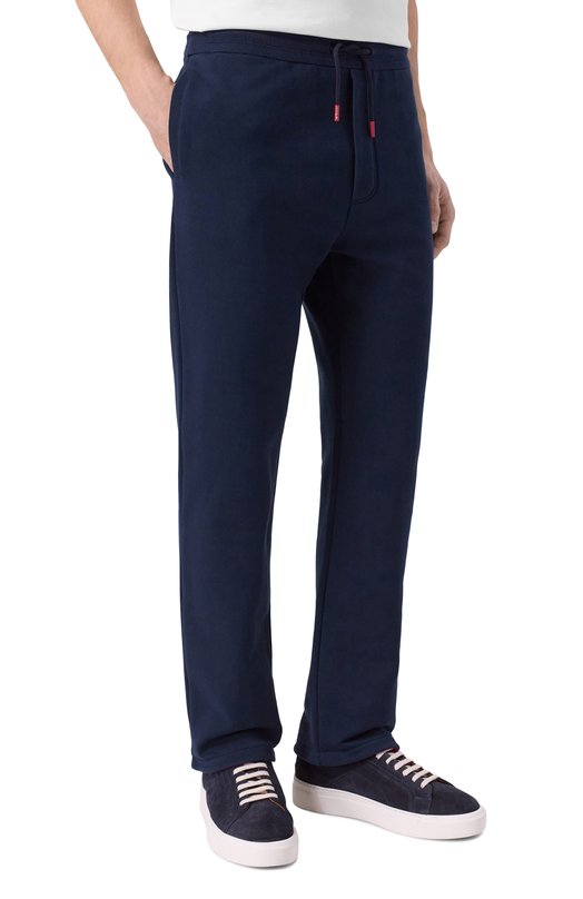 Хлопковые брюки Kiton UMKY02303 Синий  UMKY02303 Фото 3