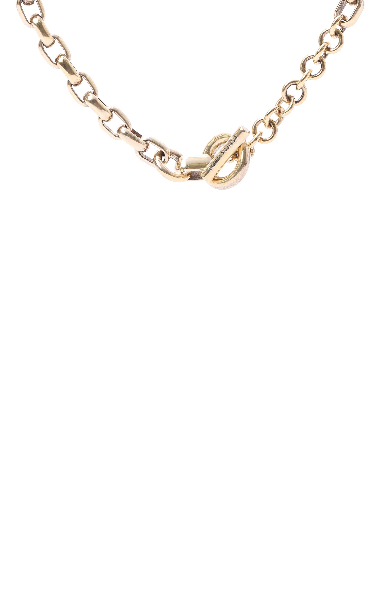 Колье BOTTEGA VENETA золотого цвета по цене 220500 руб., арт. 649230/VAHU0, фото 4 Колье BOTTEGA VENETA, арт. 649230/VAHU0, фото 4