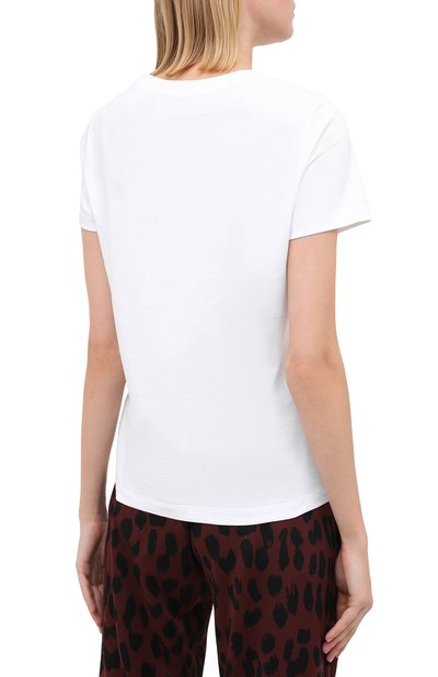 Хлопковая футболка KENZO белого цвета по цене 10900 руб., арт. FA62TS8434SJ, фото 4 Хлопковая футболка KENZO, арт. FA62TS8434SJ, фото 4