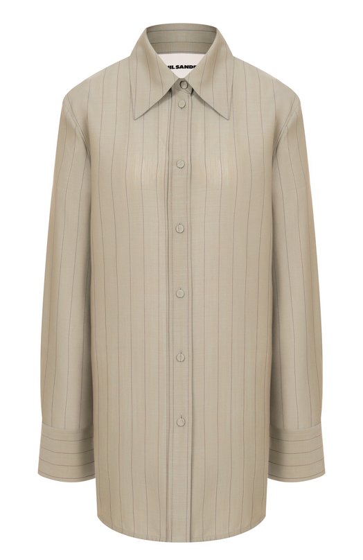Шерстяная рубашка Jil Sander J02DL0255/J40275 Зелёный J02DL0255/J40275