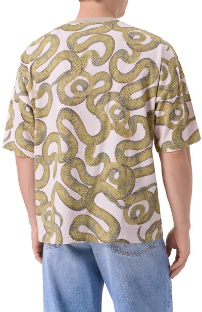 Хлопковая футболка PALM ANGELS, арт. PMAA10DF25JER004, фото 4