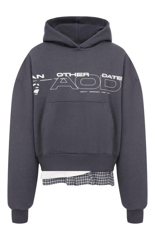 Хлопковое худи An Other Date F50DMAHS066 Серый F50DMAHS066