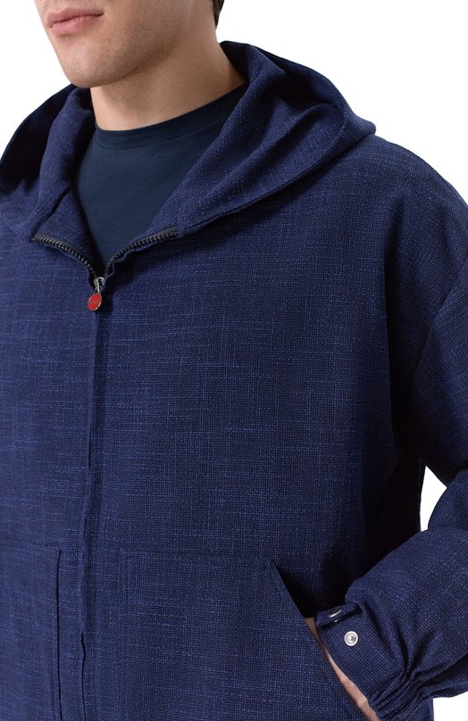 Куртка из шерсти и шелка Kiton UMC015K0629G03 Синий  UMC015K0629G03 Фото 5