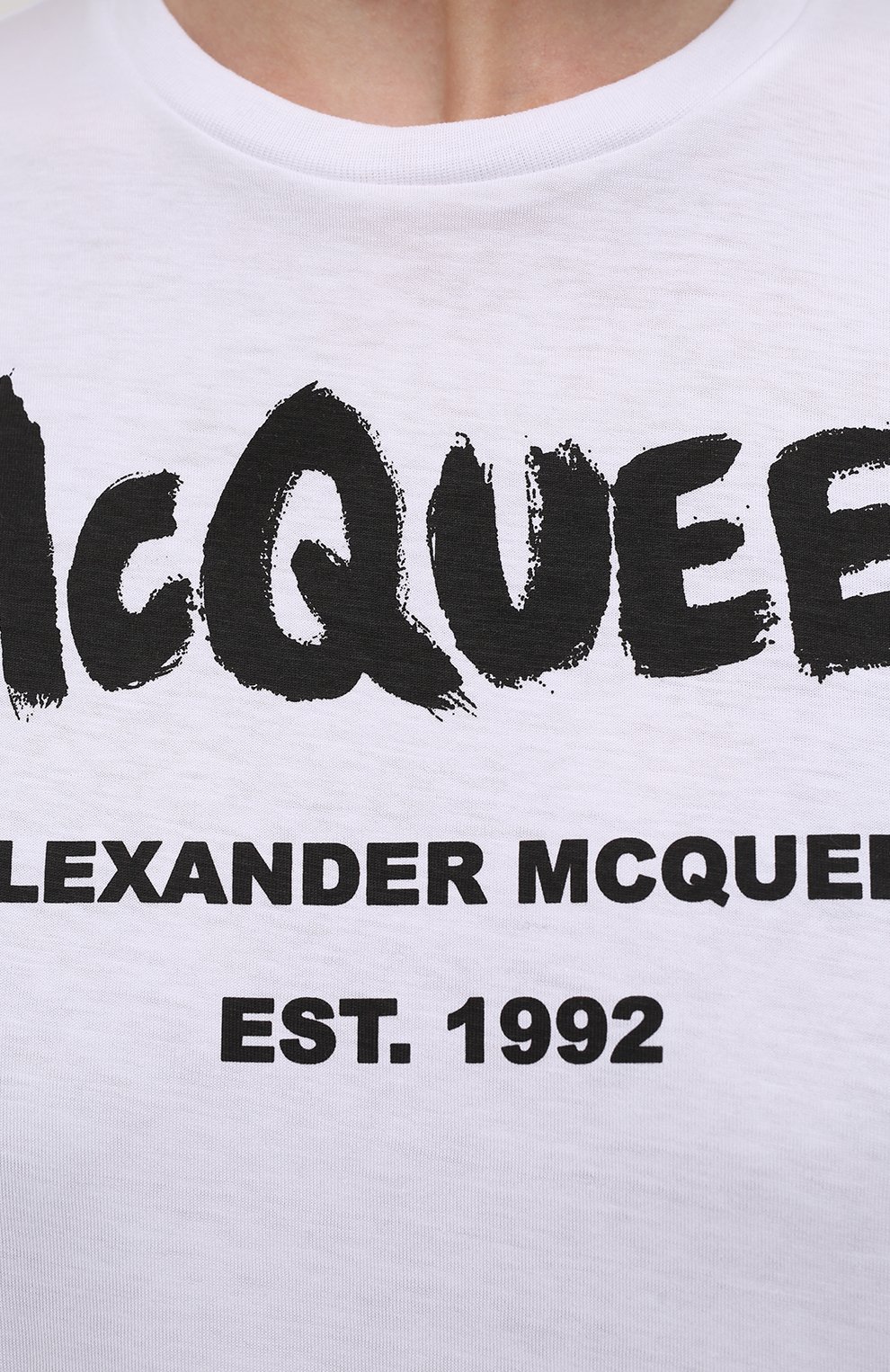 Хлопковая футболка ALEXANDER MCQUEEN, арт. 668428/QZADK, фото 5