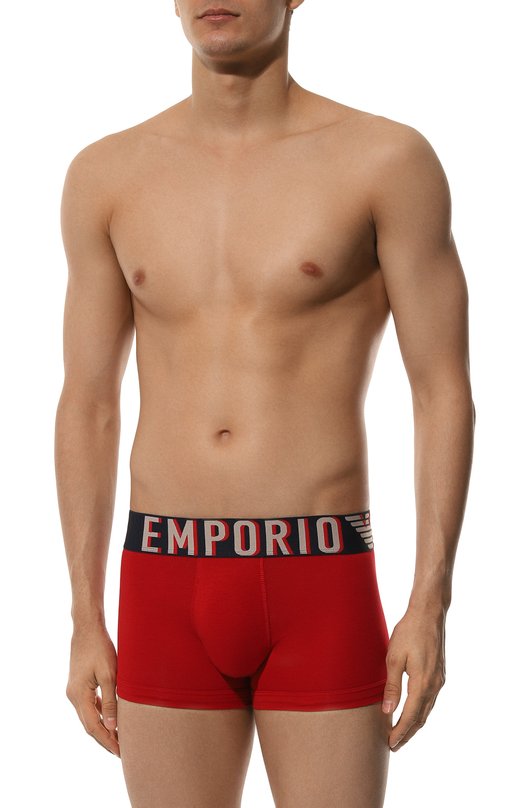 Хлопковые боксеры Emporio Armani 111389/4R516 Красный  111389/4R516 Фото 2