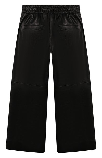 Кожаные брюки BRUNELLO CUCINELLI черного цвета по цене 128500 руб., арт. BPTANP044A, фото 2 Кожаные брюки BRUNELLO CUCINELLI, арт. BPTANP044A, фото 2