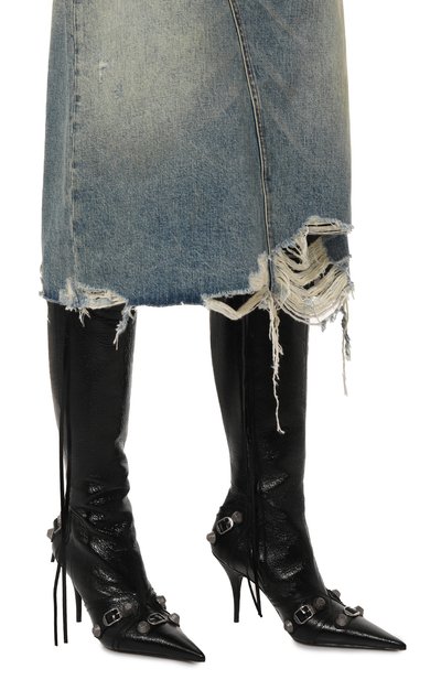 Кожаные сапоги cagole 90 BALENCIAGA, арт. 694395/WAD4E, фото 3