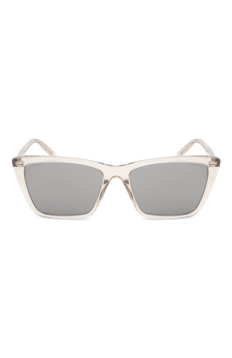 Женские солнцезащитные очки SAINT LAURENT прозрачного цвета, арт. SL 737 MICA THIN 004 | Фото 3 (Региональные ограничения белый список (Axapta Mercury): Не проставлено; Нос: Не проставлено; Тип очков: С/з; Материал: Пластик; Оптика Гендер: оп�тика-женское; Очки форма: Прямоугольные)