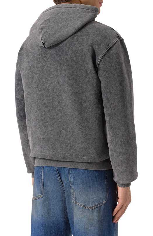 Хлопковое худи MSGM 3940MM93SE/257584 Серый  3940MM93SE/257584 Фото 4