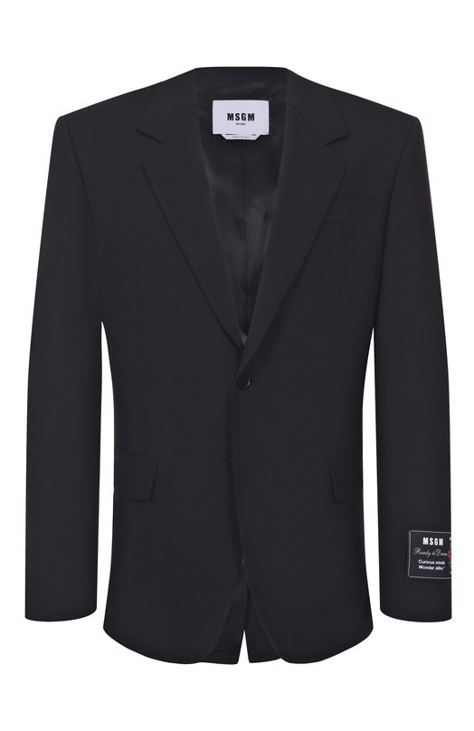 Шерстяной пиджак MSGM 3940MG08/257605 Чёрный 3940MG08/257605