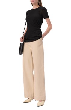 Женские джинсы JIL SANDER кремового цвета, арт. J02KA0267/J45257 | Фото 2 (Драгоценные камни: Проставлено; Длина (брюки, джинсы): Стандартные; Материал внешний: Хлопок, Деним; Материал сплава: Проставлено; Стили: Кэжуэл; Силуэт Ж (брюки и джинсы): Прямые; Кросс-КТ: Деним)
