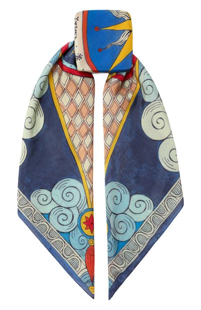Женский шелковый платок небесный хоровод GOURJI, арт. 91145037/4161172