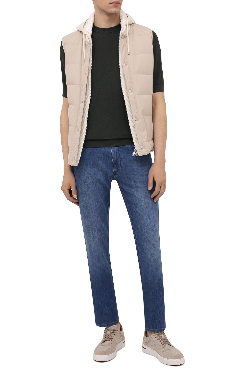 Джемпер из вискозы и шелка BOSS темно-зеленого цвета по цене 22150 руб., арт. 50452431, фото 2 Джемпер из вискозы и шелка BOSS, арт. 50452431, фото 2