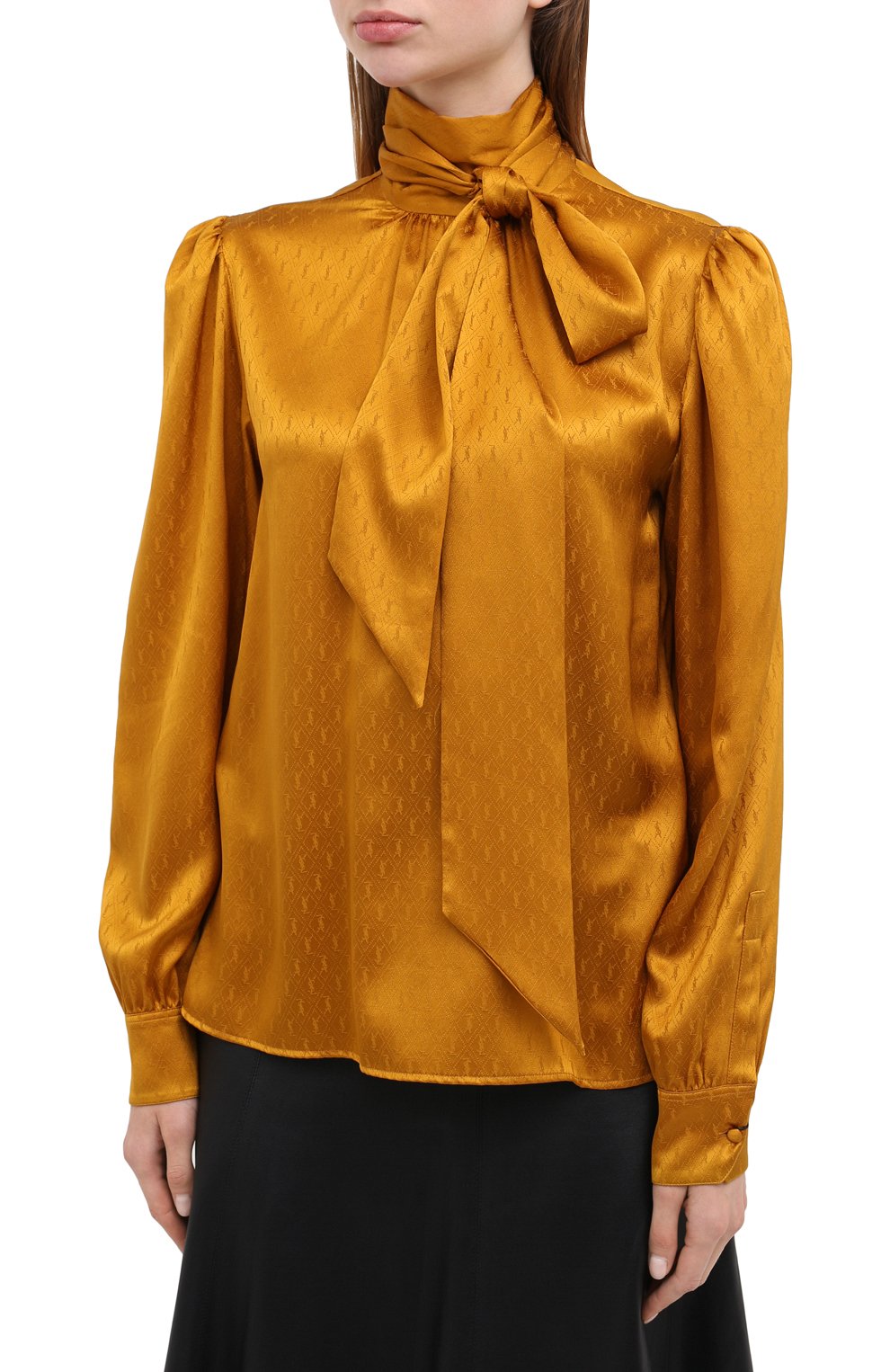 Шелковая блузка SAINT LAURENT, арт. 642360/Y8B58, фото 3