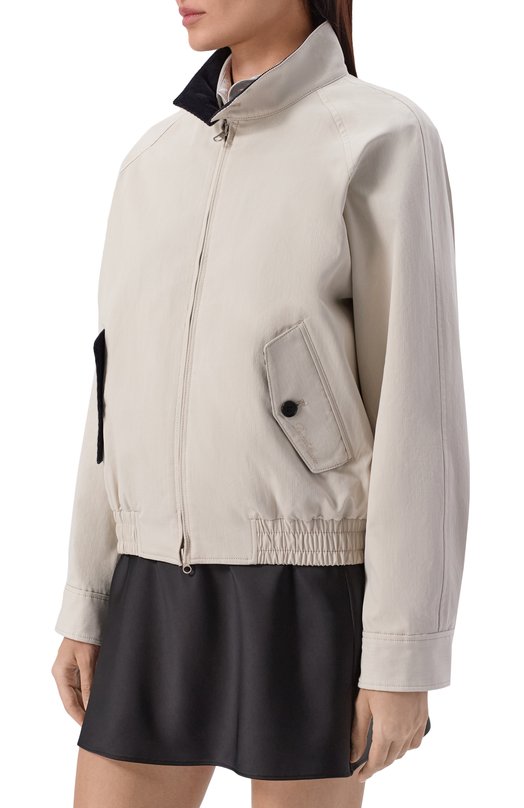 Хлопковый бомбер Dunst UDJU6A111CR Кремовый  UDJU6A111CR Фото 3