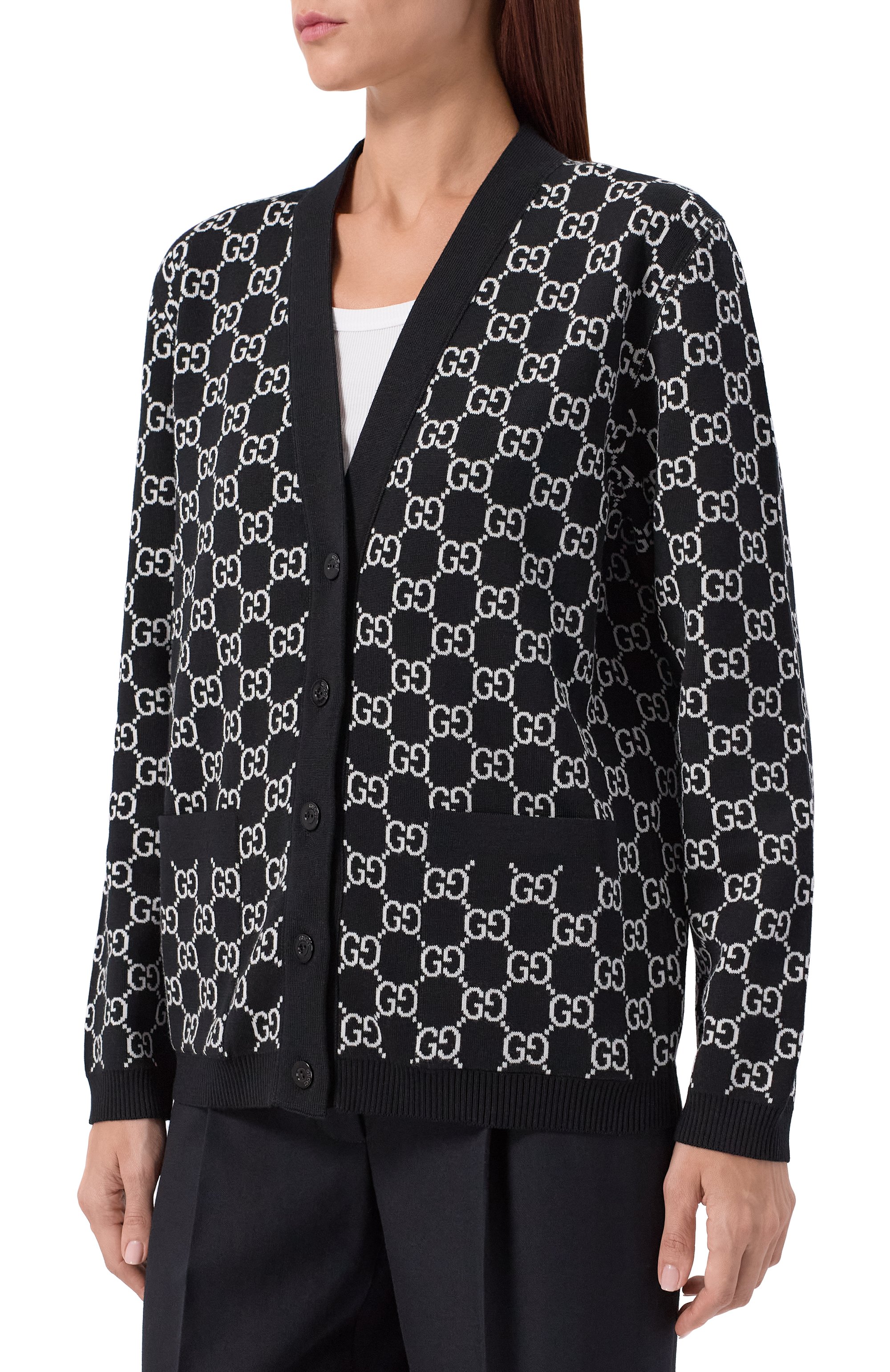 Двусторонний шерстяной кардиган GUCCI, арт. 798157/XKEJP, фото 3