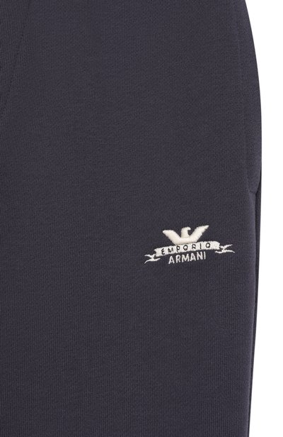 Хлопковые брюки EMPORIO ARMANI темно-синего цвета по цене 17850 руб., арт. EB001646/AF26020, фото 3 Хлопковые брюки EMPORIO ARMANI, арт. EB001646/AF26020, фото 3