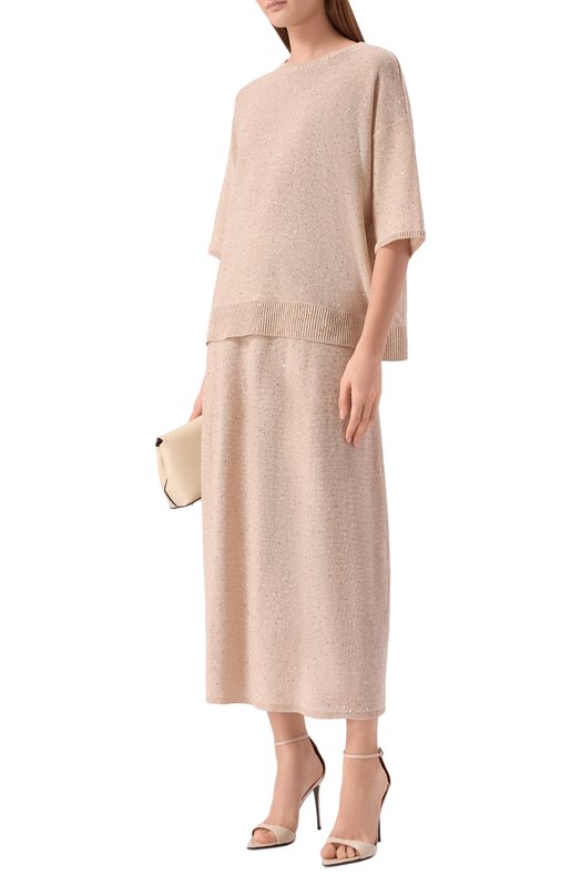 Юбка изо льна и хлопка Antonelli Firenze 41775Q/01625 Бежевый  41775Q/01625 Фото 2