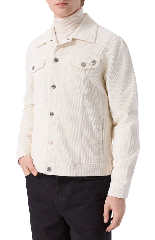 Вельветовая куртка-рубашка Stefano Ricci MFJ5300210/RT15PT Кремовый  MFJ5300210/RT15PT Фото 3