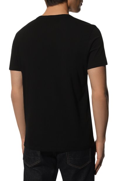 Хлопковая футболка 7 FOR ALL MANKIND черного цвета по цене 7410 руб., арт. JSLM6140BL, фото 4 Хлопковая футболка 7 FOR ALL MANKIND, арт. JSLM6140BL, фото 4