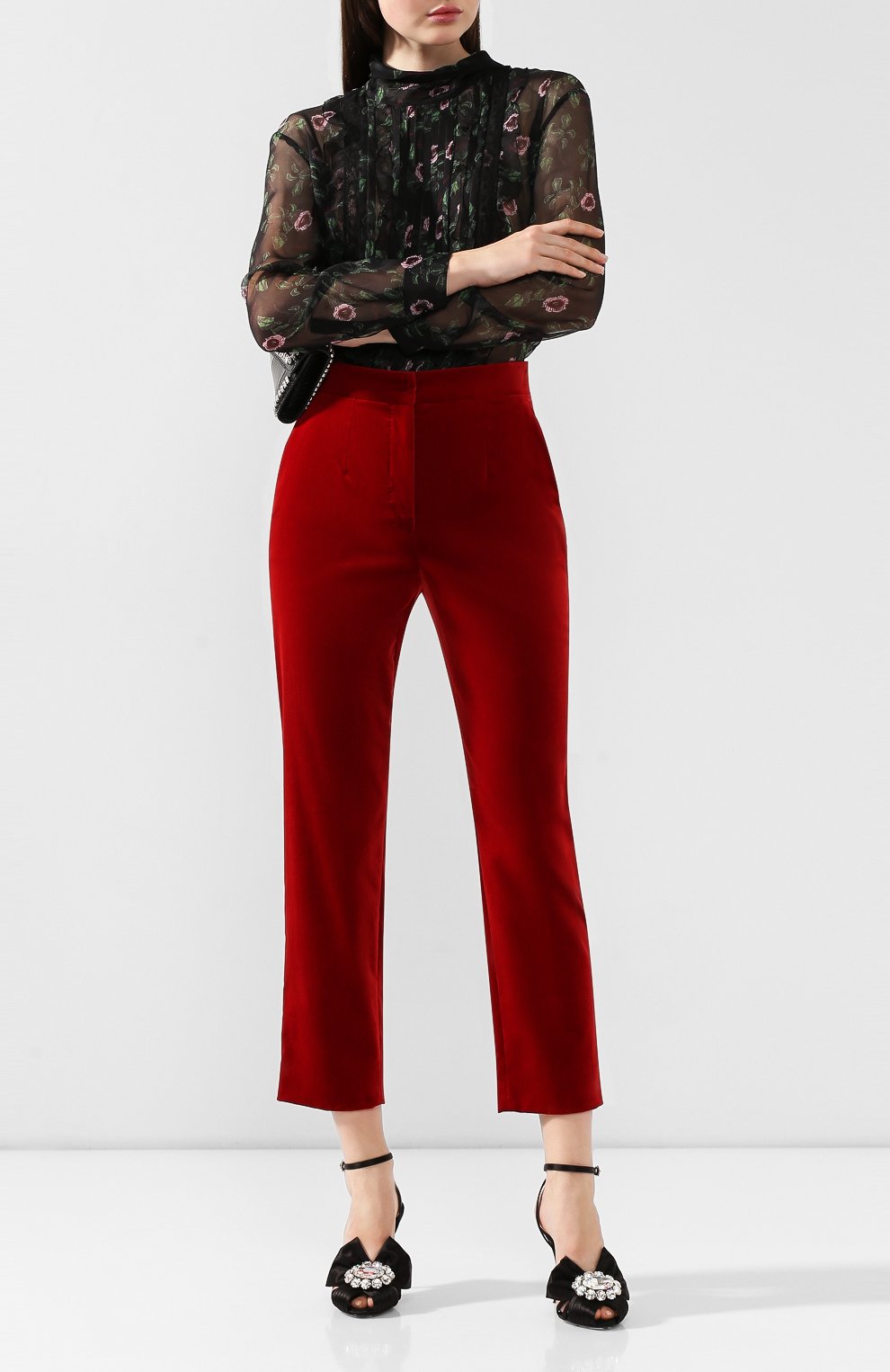 Бархатные брюки DOLCE & GABBANA, арт. FTA6ST/FUWB3, фото 2