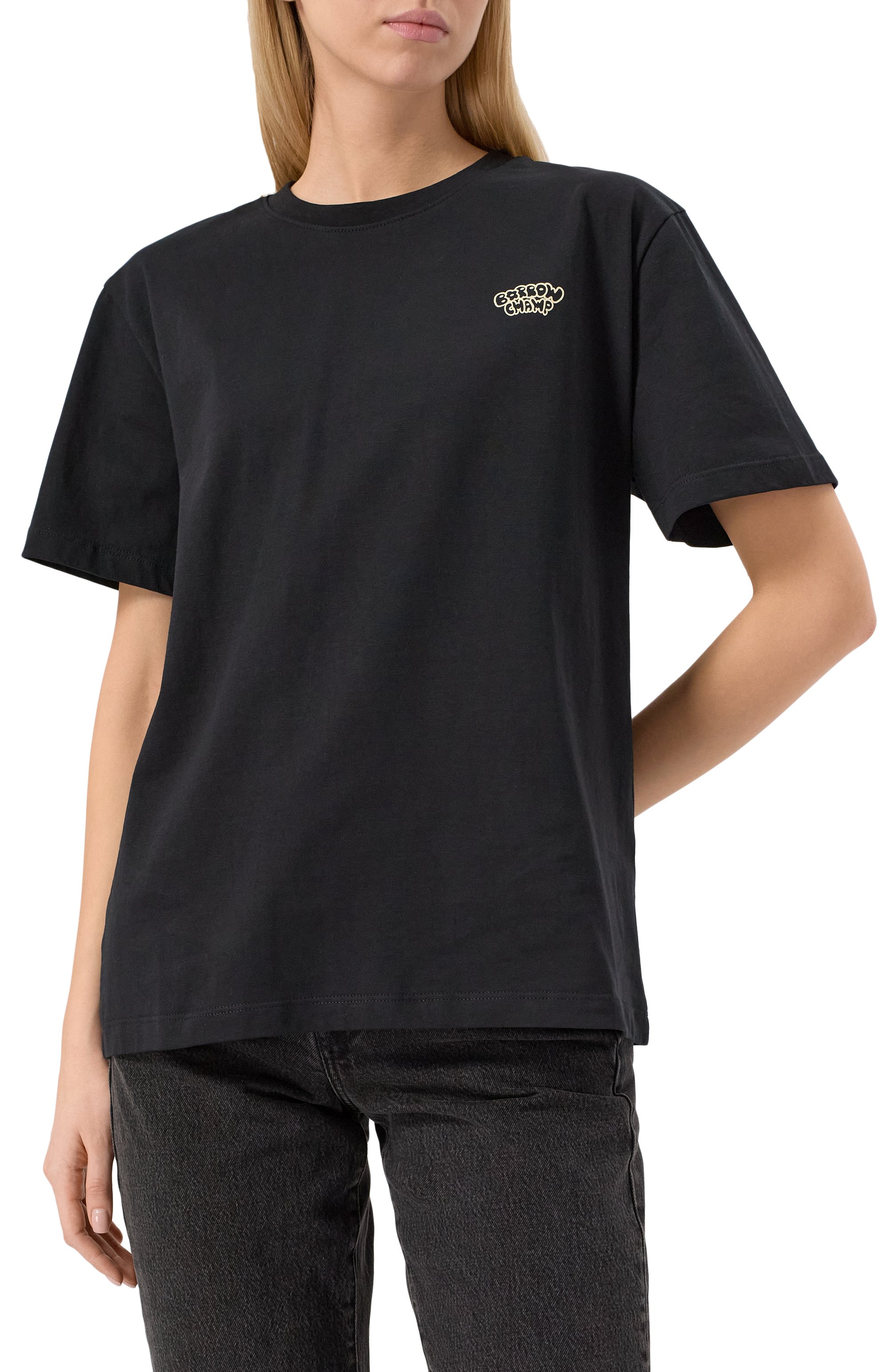 Хлопковая футболка BARROW черного цвета по цене 11850 руб., арт. S5BWW0TH159, фото 3 Хлопковая футболка BARROW, арт. S5BWW0TH159, фото 3