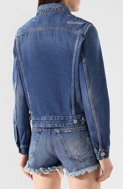 Джинсовая куртка OFF-WHITE синего цвета по цене 44550 руб., арт. 0WYE009R197730578700, фото 4 Джинсовая куртка OFF-WHITE, арт. 0WYE009R197730578700, фото 4