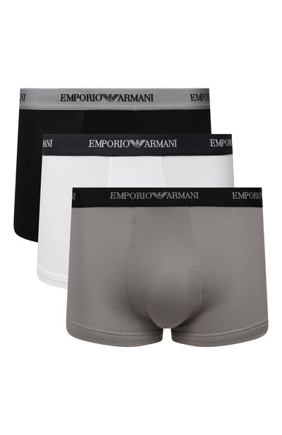 Мужские комплект из трех хлопковых боксеров EMPORIO ARMANI, арт. 111357/CC717
