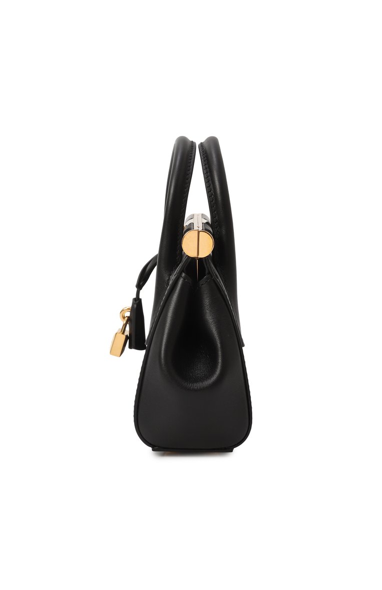 Женская сумка marlene small DOLCE & GABBANA черного цвета, арт. BB7744/A3G19 | Фото 4 (Размер: small; Материал сплава: Проставлено; Драгоценные камни: Проставлено; Ремень/цепочка: На ремешке; Материал: Натуральная кожа)