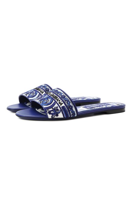 Женские текстильные шлепанцы bianca DOLCE & GABBANA, арт. CQ0571/AV804