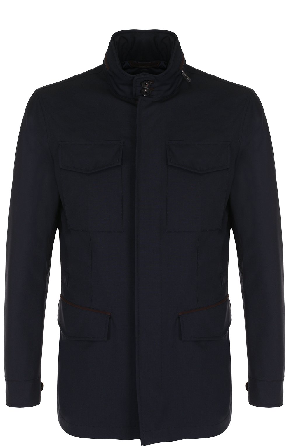 Шерстяной френч на молнии с воротником-стойкой ZEGNA, арт. UPT20/P01, фото 1