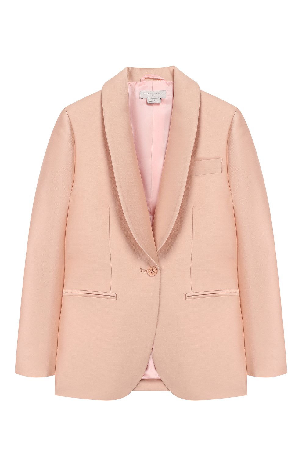 Костюм из жакета и брюк STELLA MCCARTNEY светло-розового цвета по цене 22700 руб., арт. 600183/S0KF1, фото 2 Костюм из жакета и брюк STELLA MCCARTNEY, арт. 600183/S0KF1, фото 2