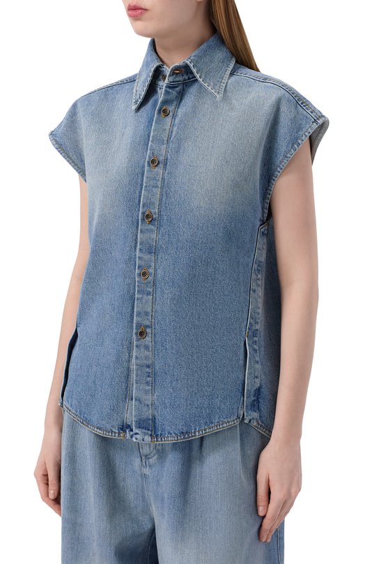 Джинсовая рубашка Petar Petrov S26DB9 Голубой  S26DB9 Фото 3