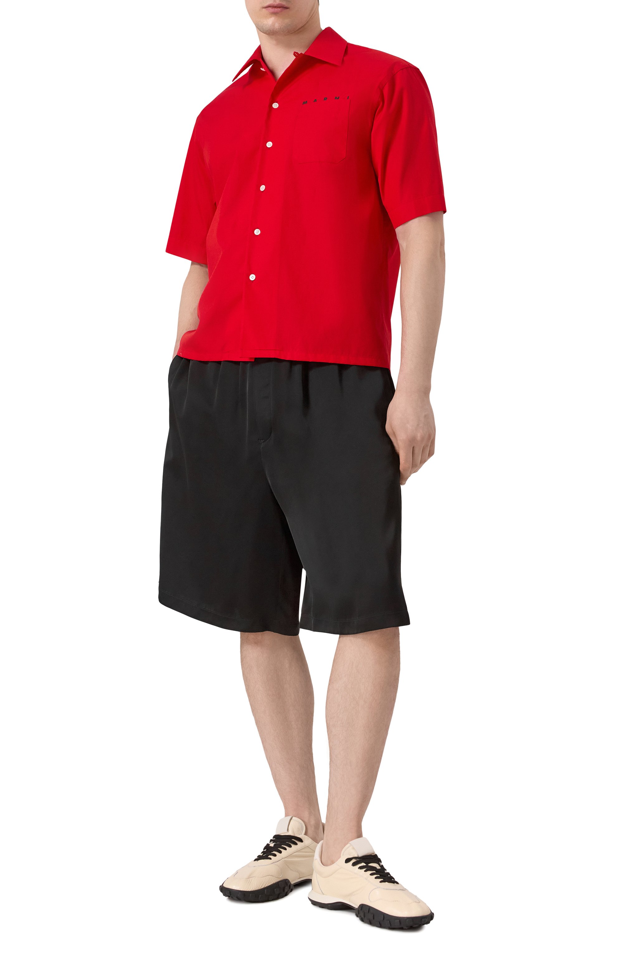 Шорты из вискозы JIL SANDER черного цвета по цене 108000 руб., арт. J23KA0108/J65022, фото 2 Шорты из вискозы JIL SANDER, арт. J23KA0108/J65022, фото 2