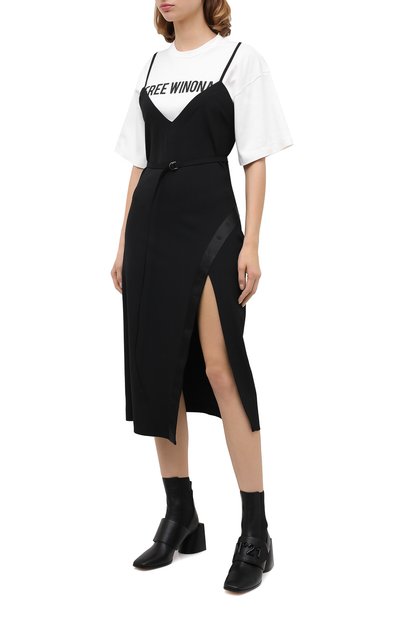 Платье OFF-WHITE черного цвета по цене 88200 руб., арт. 0WDB260E20FAB0011010, фото 3 Платье OFF-WHITE, арт. 0WDB260E20FAB0011010, фото 3