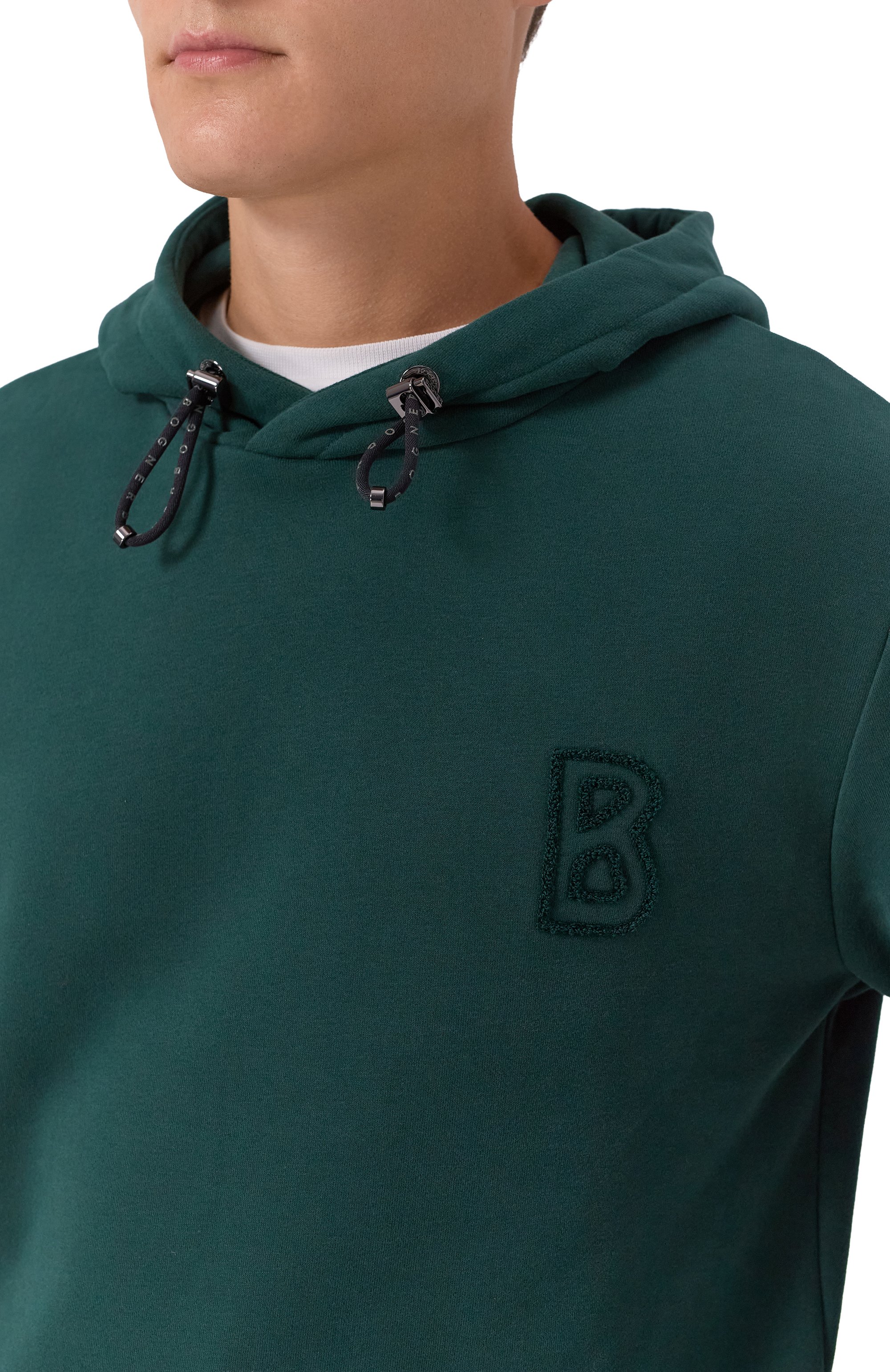 Хлопковое худи BOGNER темно-зеленого цвета по цене 35900 руб., арт. 88117497, фото 5 Хлопковое худи BOGNER, арт. 88117497, фото 5