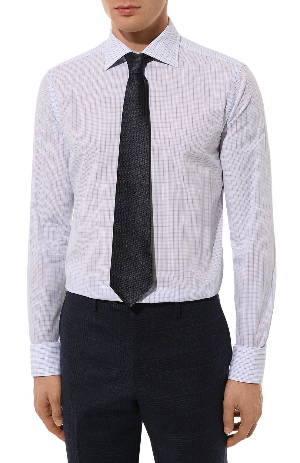 Хлопковая сорочка CANALI голубого цвета по цене 27000 руб., арт. X18/GD03070, фото 3 Хлопковая сорочка CANALI, арт. X18/GD03070, фото 3