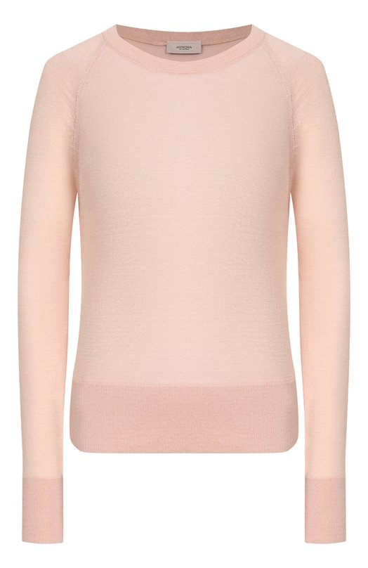 Пуловер изо льна и шелка Agnona K111048E/0L180PE Розовый K111048E/0L180PE